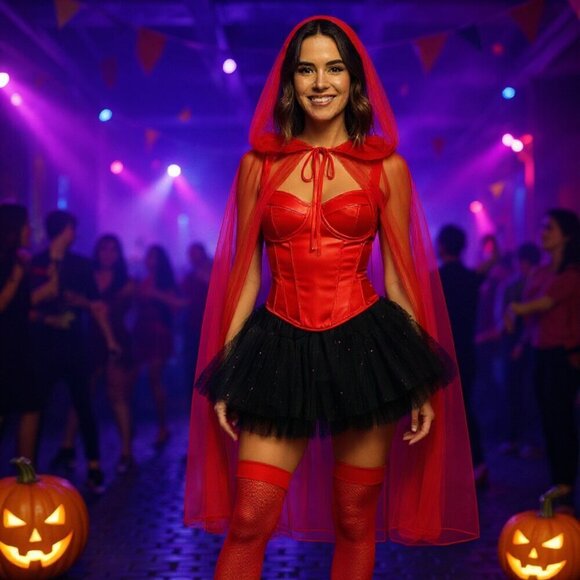 Dolls Kill Other - Dolls Kill Hide No More Red Sheer Cape NEW